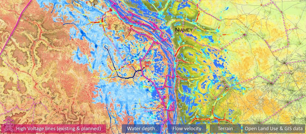 Flash flood modelling result