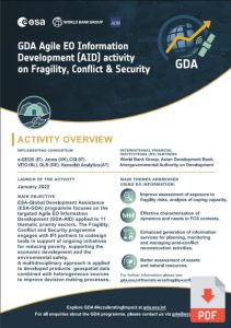 e flyer fragility conflict security ESA GDA