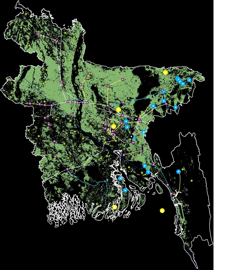 input variables for the spatial modelling