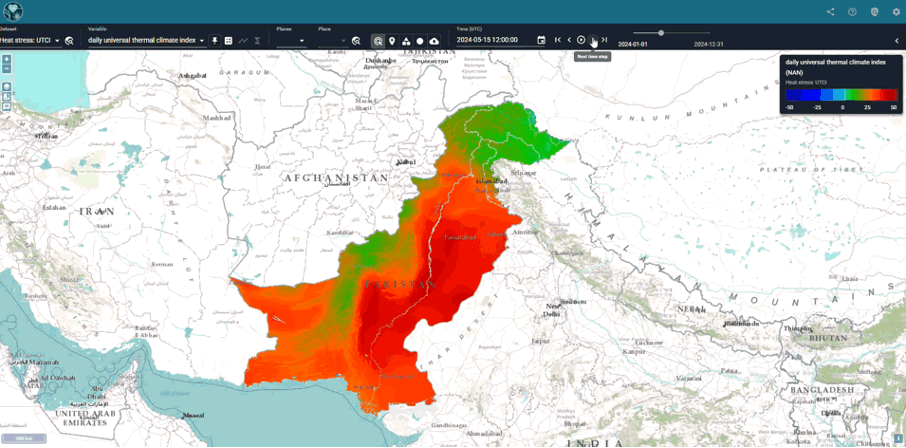  Daily-mean UTCI for Pakistan 