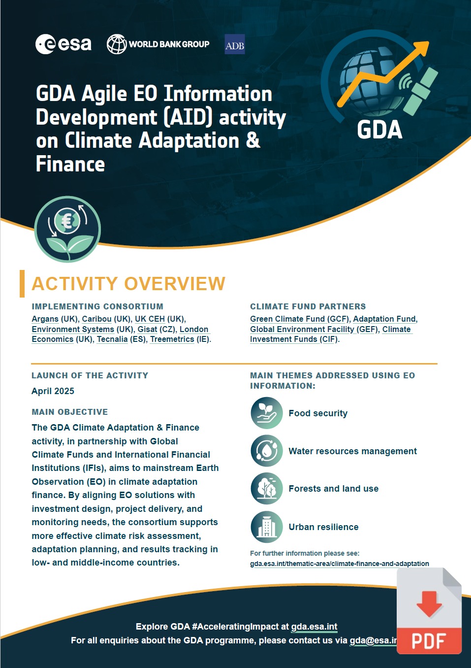 Climate Adaptation and Finance flyer